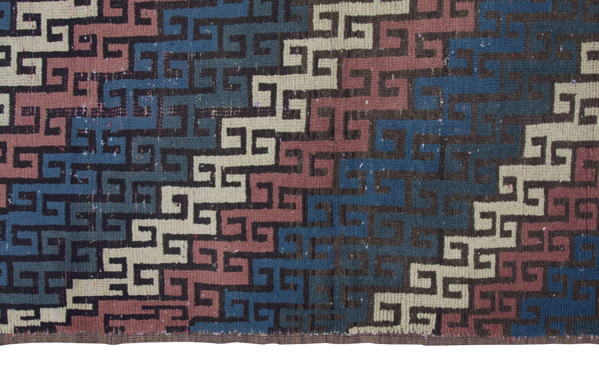 Vintage Rug 4'3" x 8'2" feet  130 x 250 cm