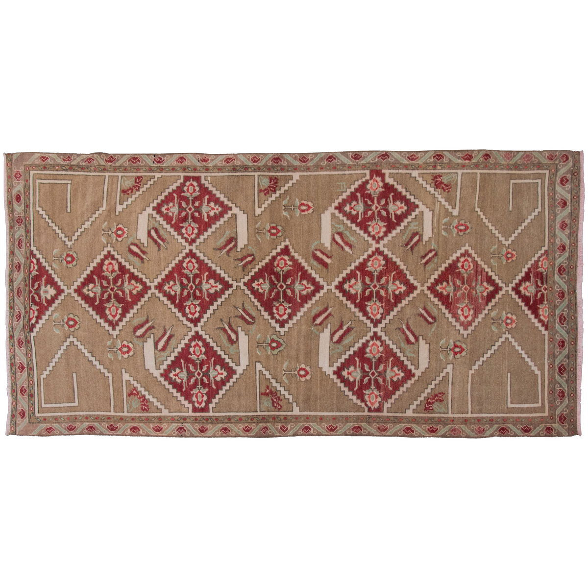 Vintage Rug 4'4" x 8" feet  132 x 245 cm