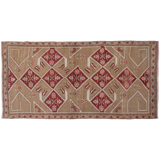 Vintage Rug 4'4" x 8" feet  132 x 245 cm
