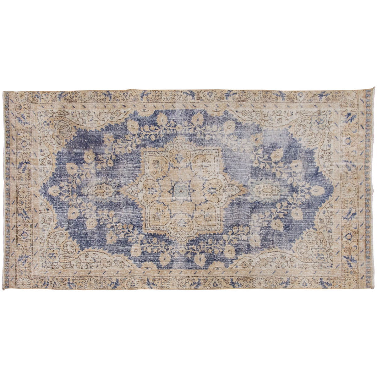 Vintage Rug 4'7 x 8'6" feet  140 x 260 cm