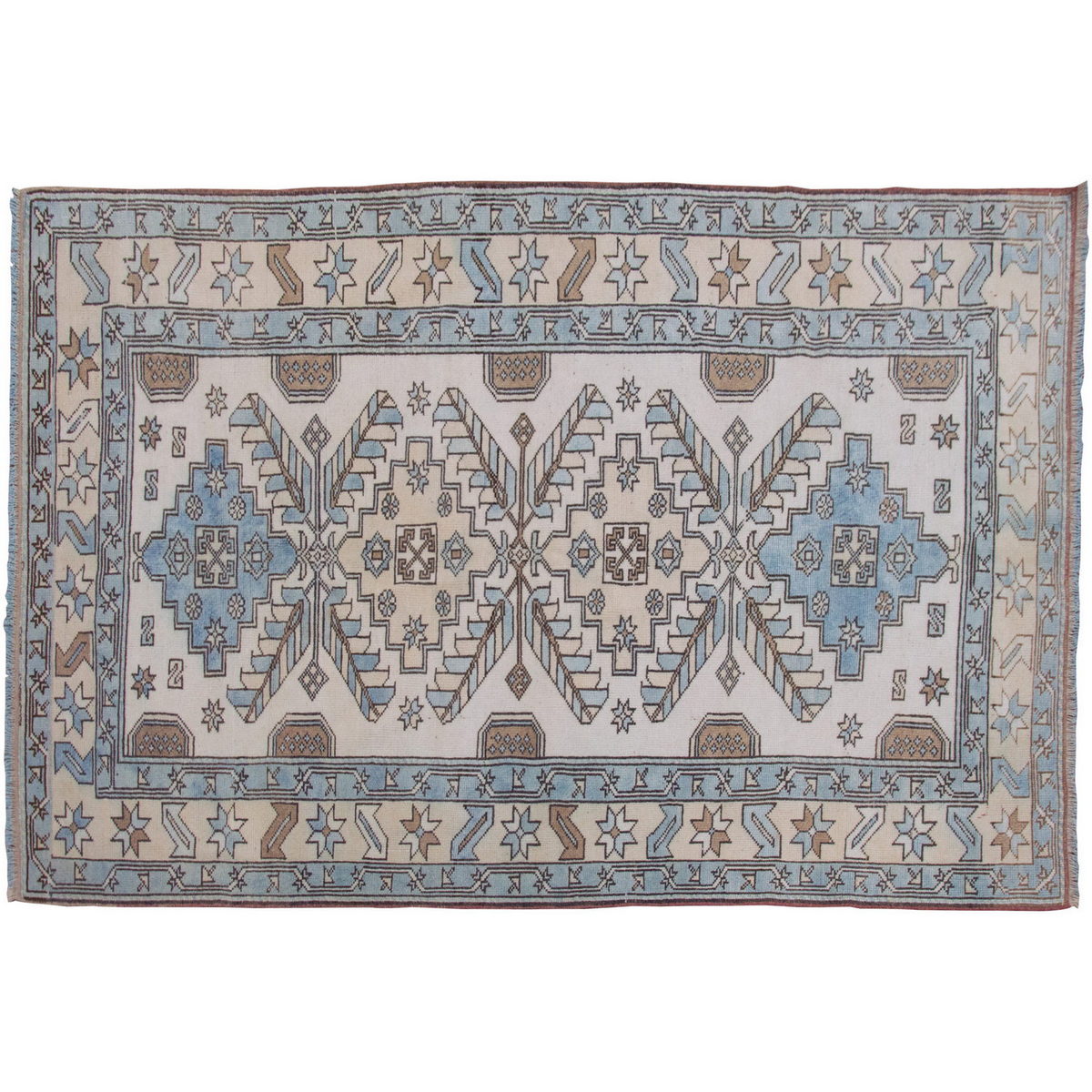 Vintage Rug 4'8" x 7'5" feet  143 x 225 cm