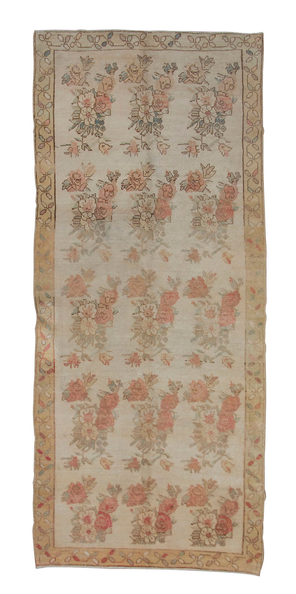 Vintage Rug 4'9" x 10'8" feet  146 x 325 cm
