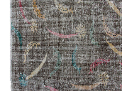Vintage Rug 6'3" x 9'2" feet  190 x 280cm