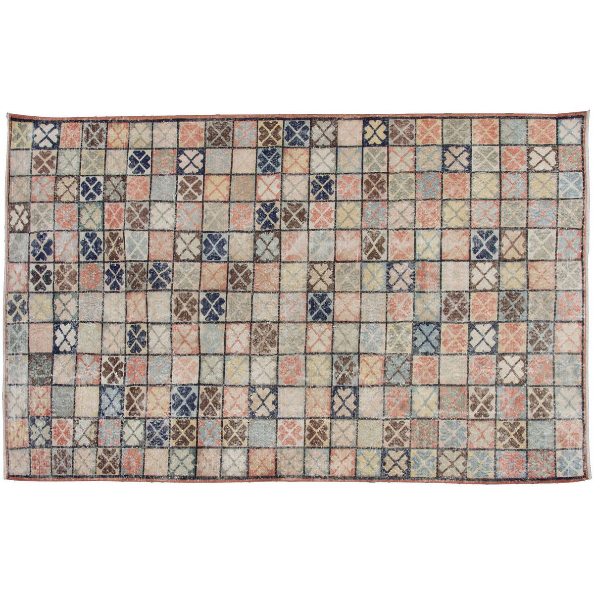 Vintage Rug 6'3" x 9'6" feet  190 x 290 cm