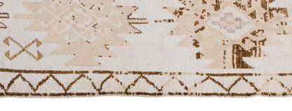White Herki Runner Rug 3'3" x 11' feet 100 x 335 cm