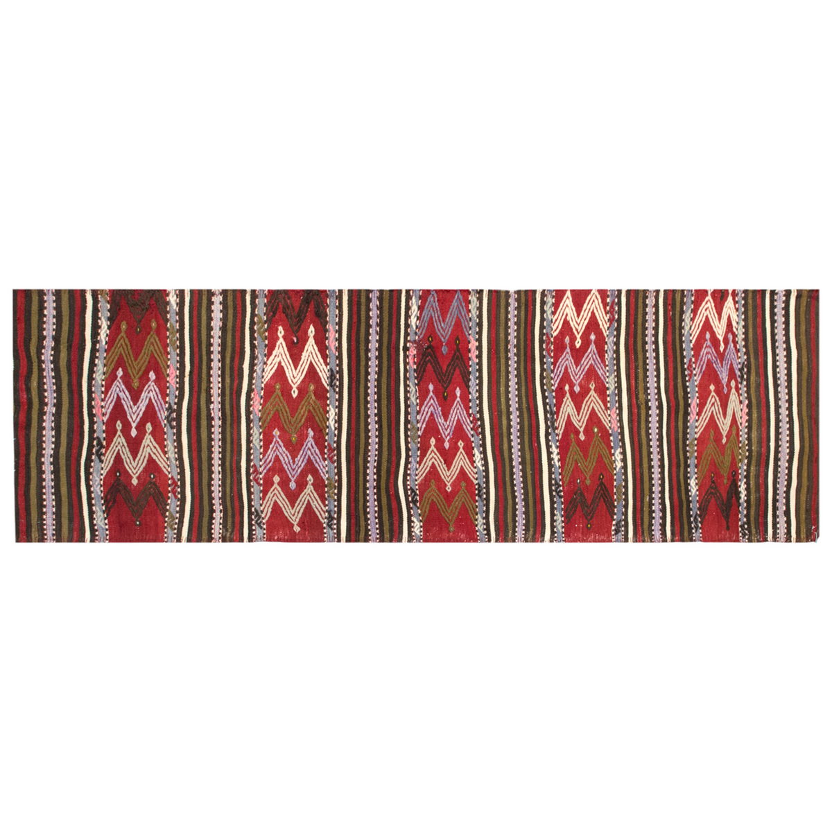 Anatolia'n tribal kilim, 2.26 x 8.07 ft kilim, 69 x 246 cm