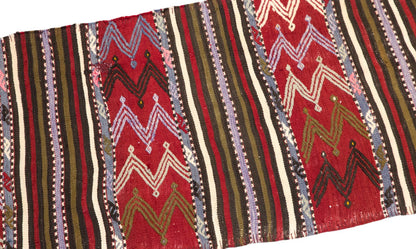 Anatolia'n tribal kilim, 2.26 x 8.07 ft kilim, 69 x 246 cm