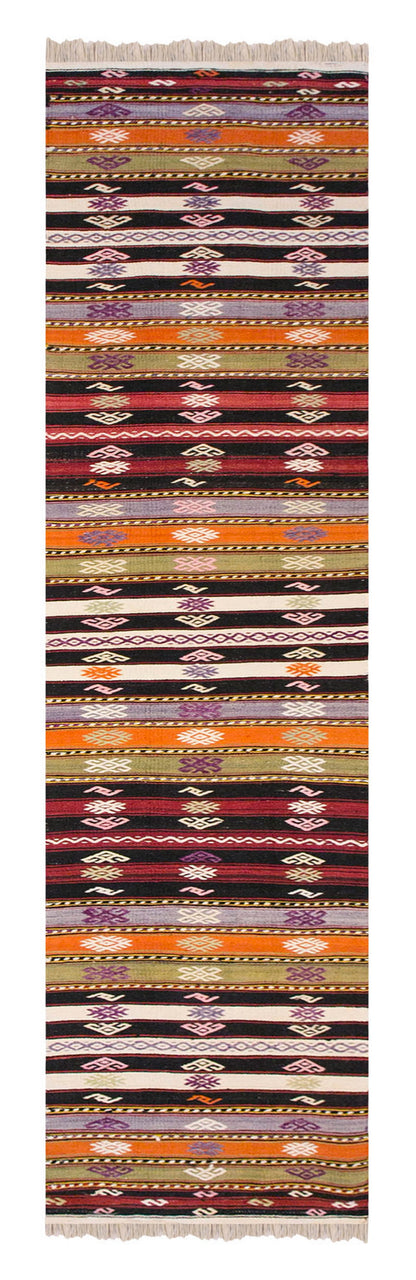 Anatolia'n tribal kilim, 2 x 12.10 ft kilim, 63 x 393 cm