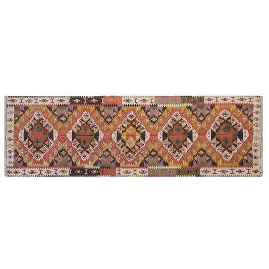 anatolian kilim, 4x14 ft kilim, 137x431 cm