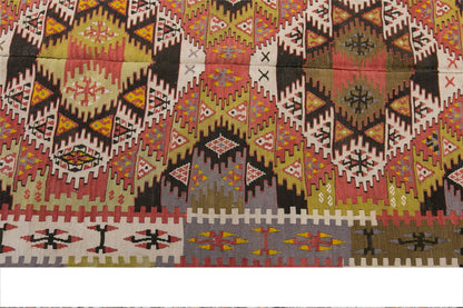 anatolian kilim, 4x14 ft kilim, 137x431 cm