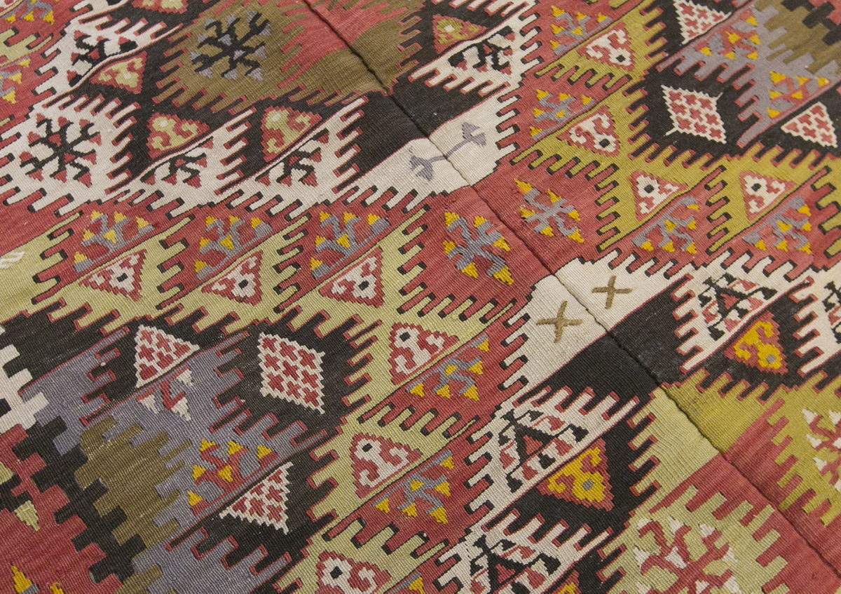 anatolian kilim, 4x14 ft kilim, 137x431 cm