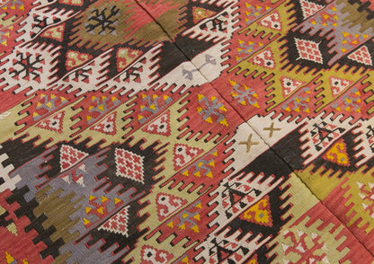anatolian kilim, 4x14 ft kilim, 137x431 cm