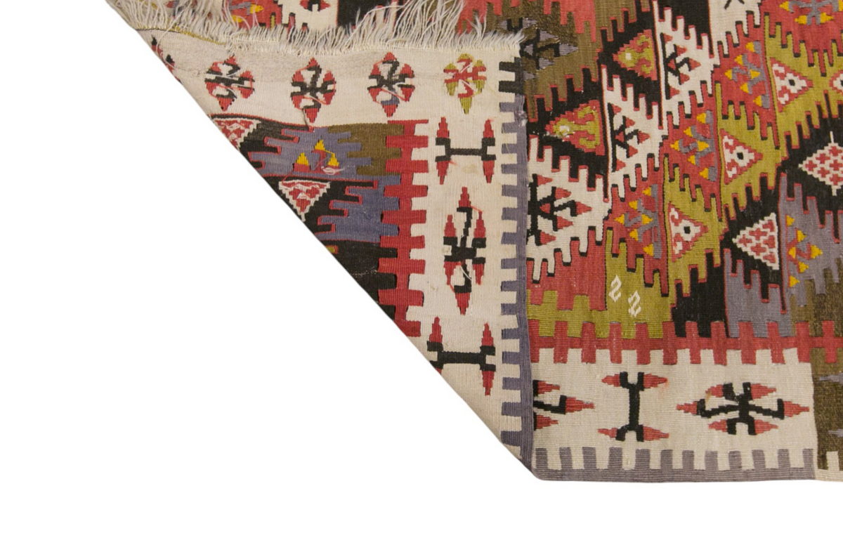 anatolian kilim, 4x14 ft kilim, 137x431 cm