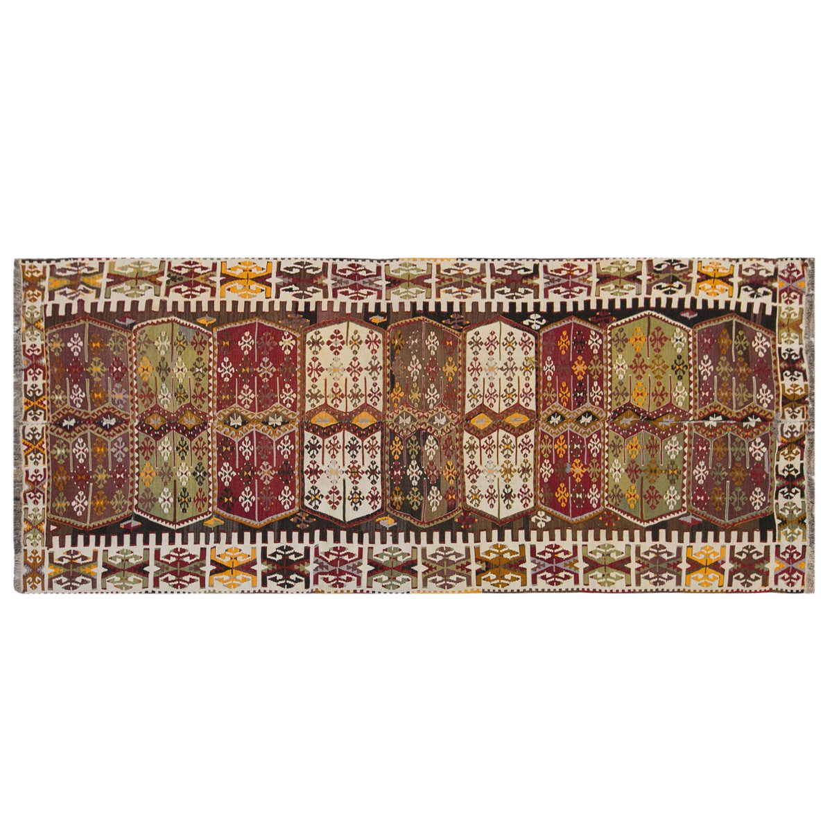 anatolian kilim, 5x11 ft kilim, 150x342 cm