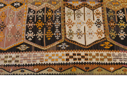 anatolian kilim, 5x12 ft kilim, 162x380 cm