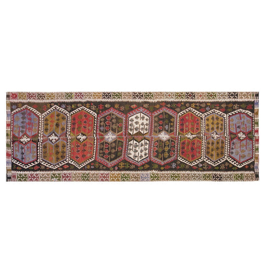 anatolian kilim, 5x13 ft kilim, 148x411 cm