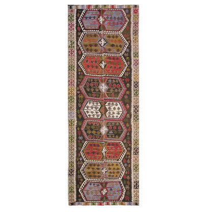 anatolian kilim, 5x13 ft kilim, 148x411 cm
