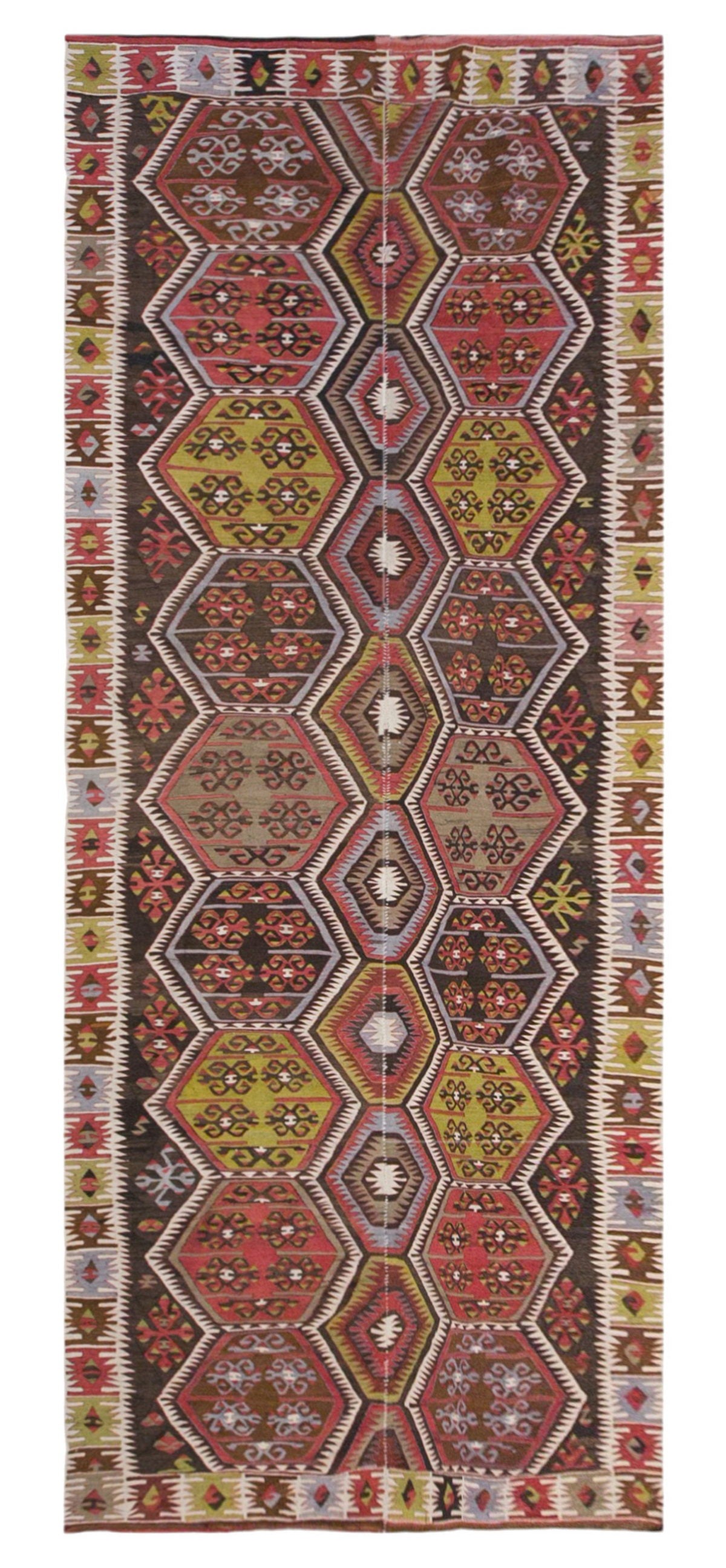 anatolian kilim, 5x13 ft kilim, 158x392 cm
