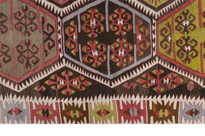 anatolian kilim, 5x13 ft kilim, 158x392 cm