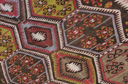 anatolian kilim, 5x13 ft kilim, 158x392 cm