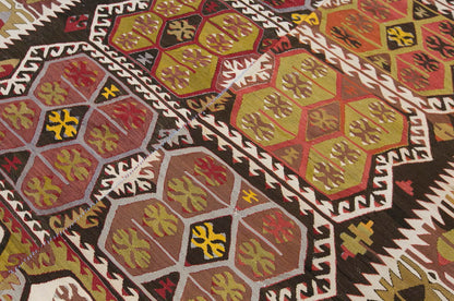 anatolian kilim, 5x13 ft kilim, 158x393 cm