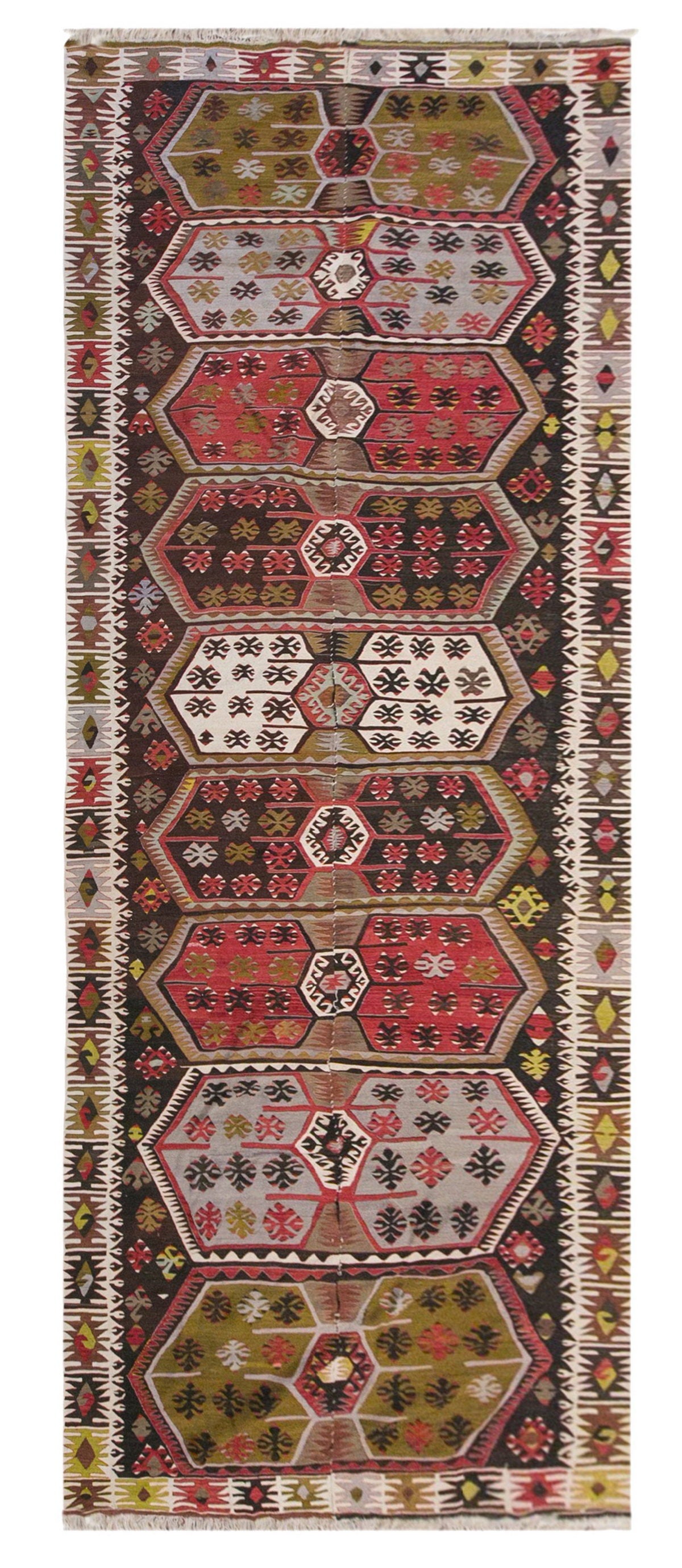 anatolian kilim, 5x14 ft kilim, 164x435 cm