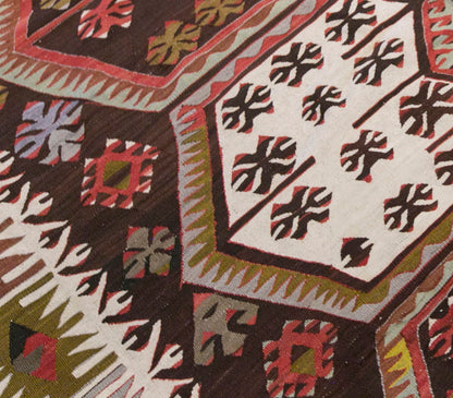 anatolian kilim, 5x14 ft kilim, 164x435 cm