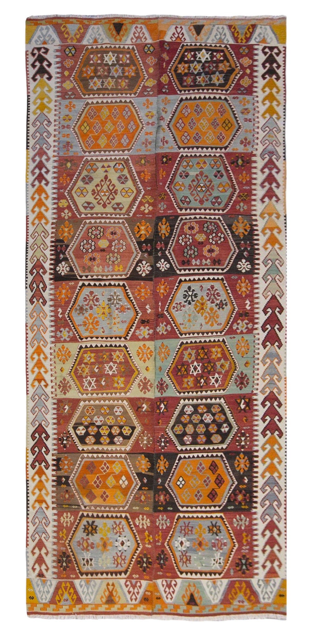anatolian kilim, 6x13 ft kilim, 175x400 cm