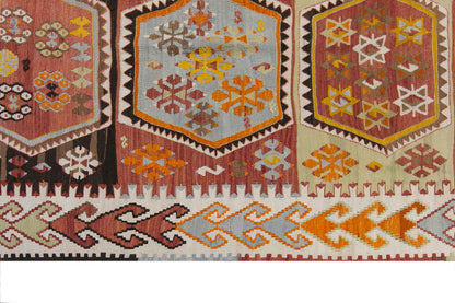 anatolian kilim, 6x13 ft kilim, 175x400 cm