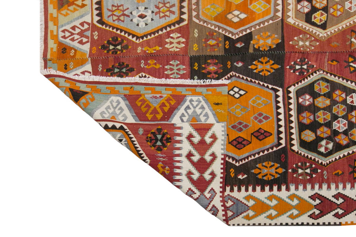 anatolian kilim, 6x13 ft kilim, 175x400 cm