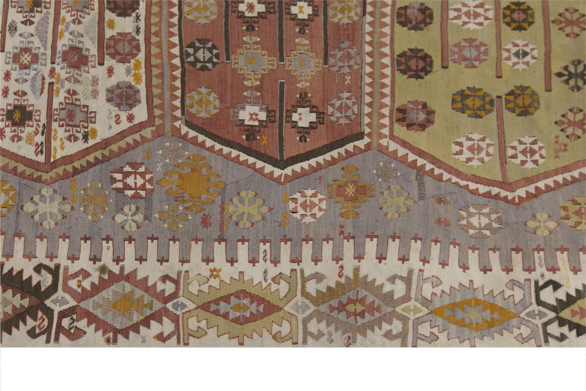 anatolian kilim, 6x15 ft kilim, 194x454 cm