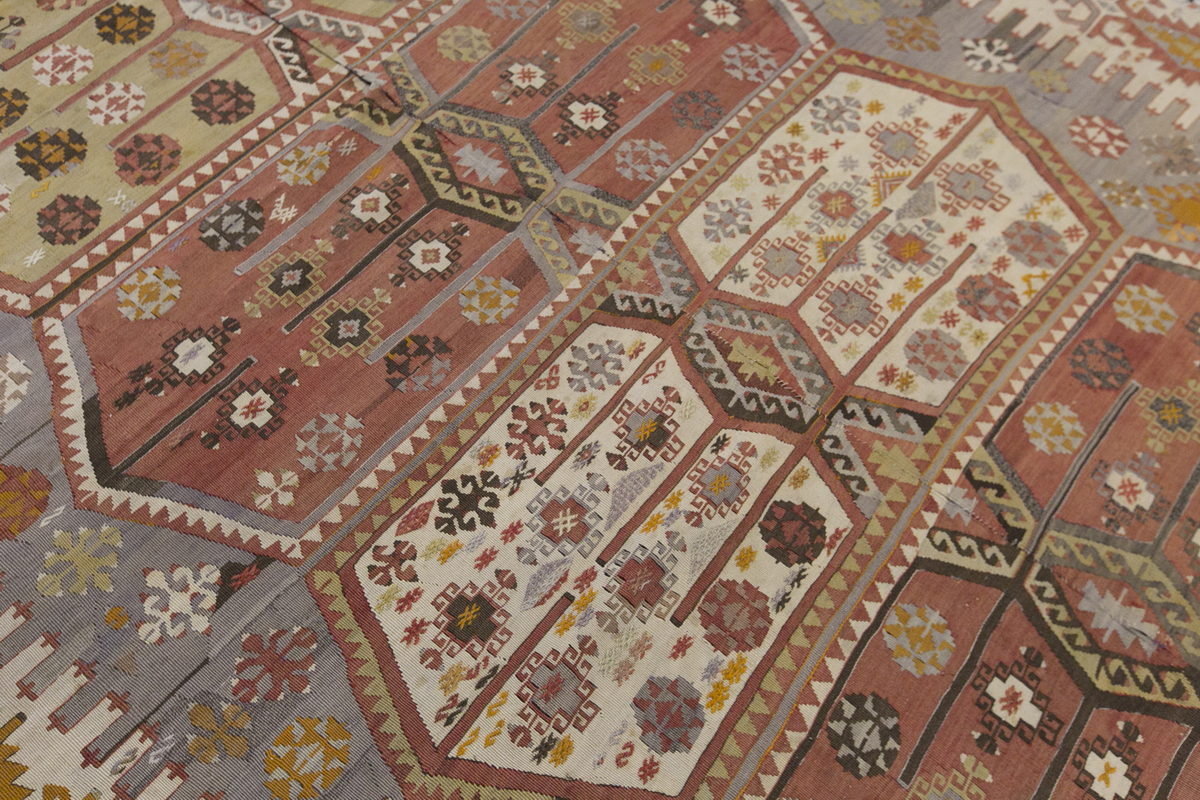 anatolian kilim, 6x15 ft kilim, 194x454 cm