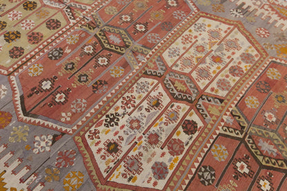 anatolian kilim, 6x15 ft kilim, 194x454 cm