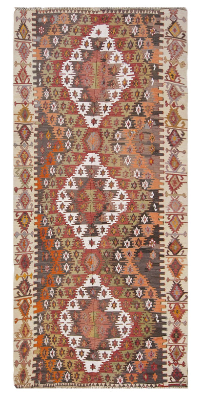 anatolian tribal, 154x322 cm kilim, 5x11 large kilim