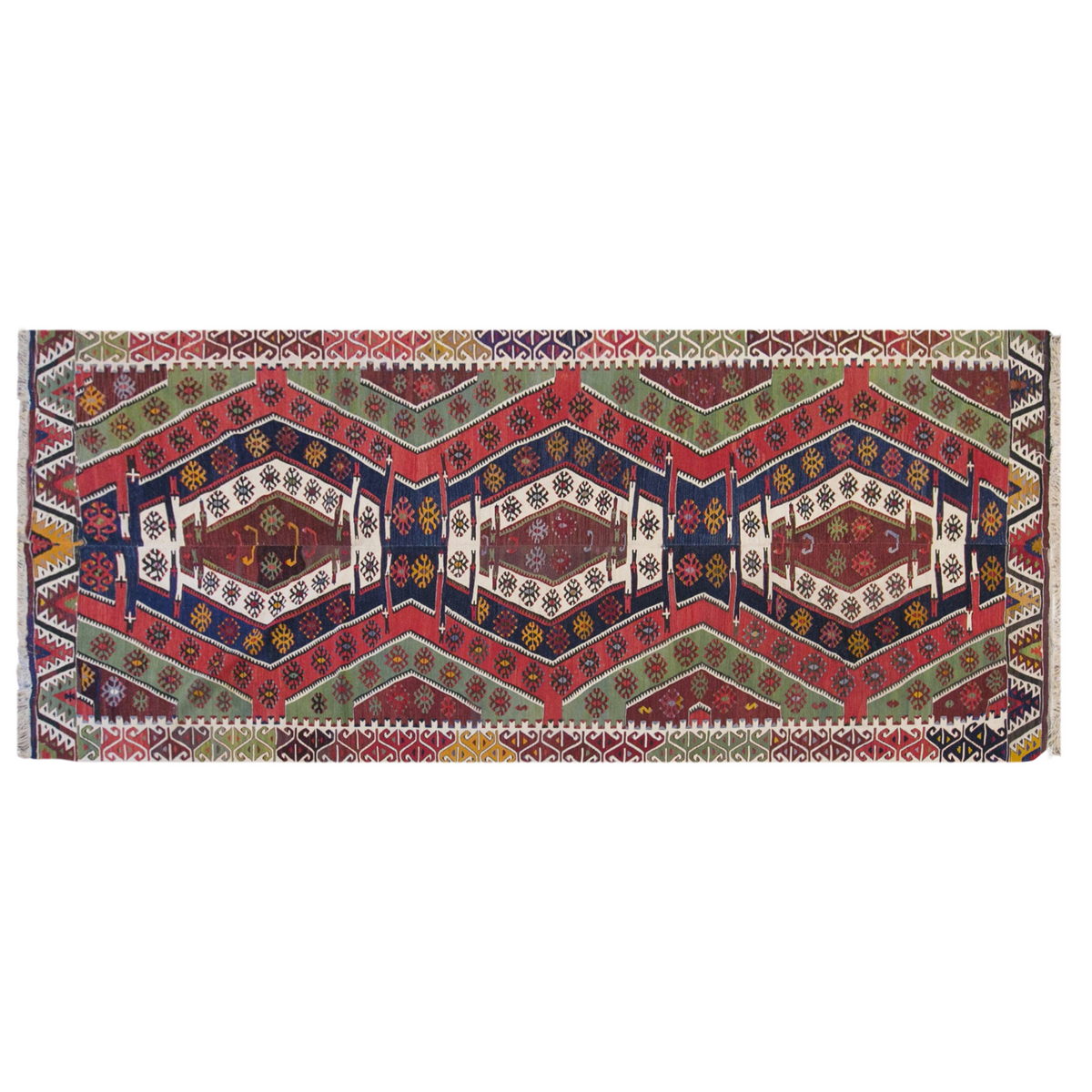 anatolian tribal, 160x358 cm kilim, 5x12 oversized kilim