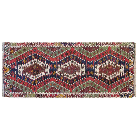 anatolian tribal, 160x358 cm kilim, 5x12 oversized kilim