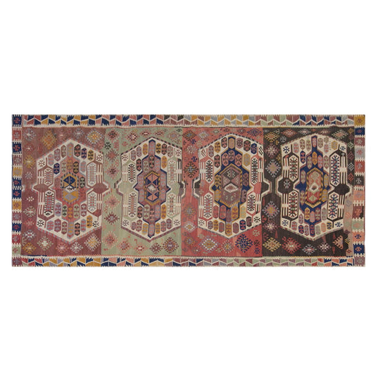 anatolian tribal, 160x376 cm kilim, 5x12 oversized kilim