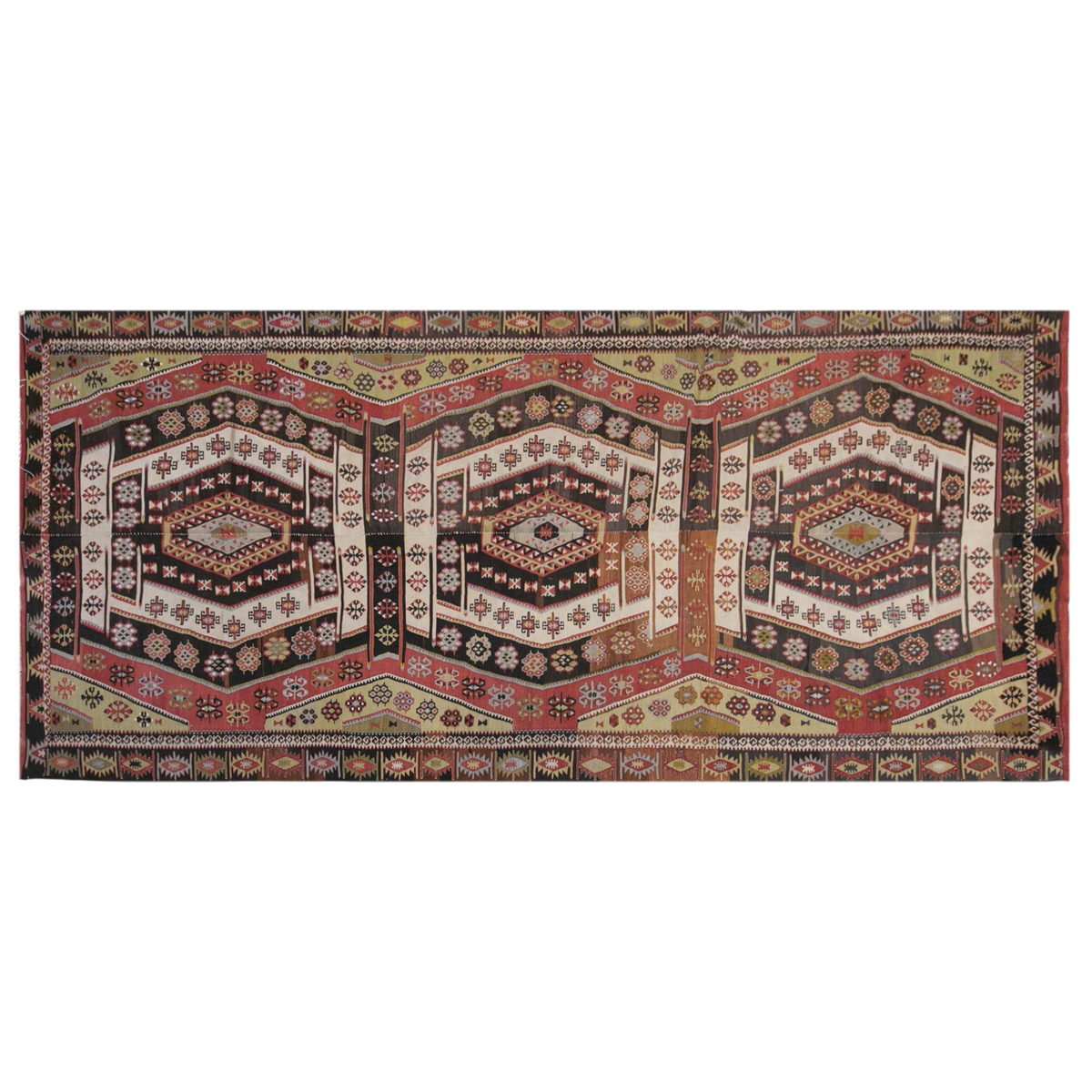 anatolian tribal, 184x414 cm, 6x14 oversized kilim
