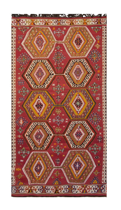 anatolian tribal, 185x355 cm, 6x12 oversized kilim