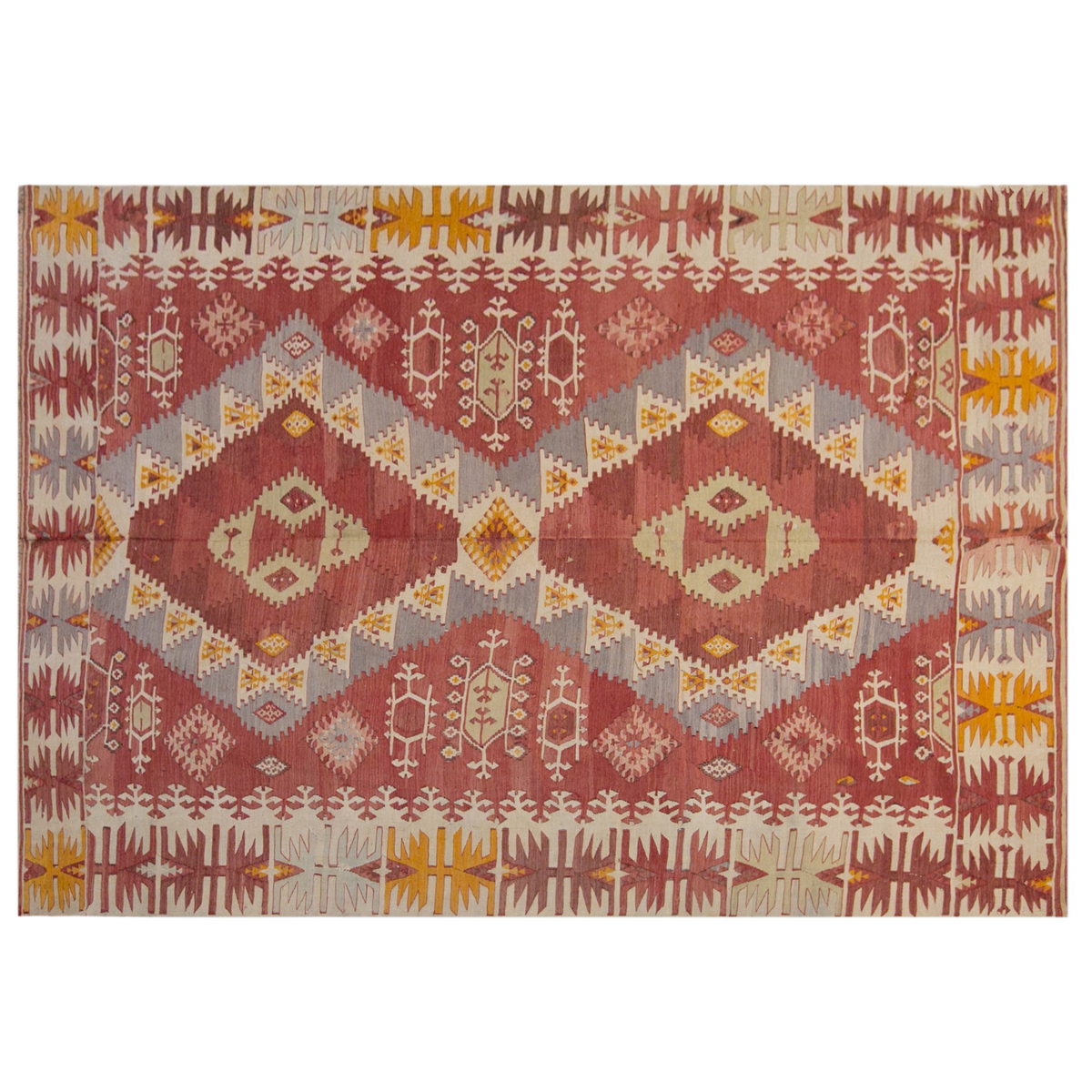anatolian tribal, 192x277 cm kilim, 6x9 large kilim