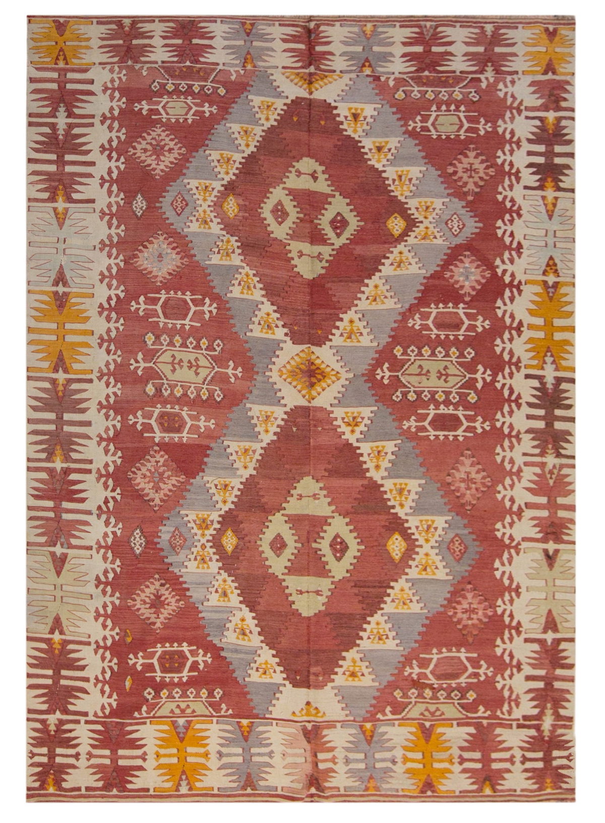 anatolian tribal, 192x277 cm kilim, 6x9 large kilim