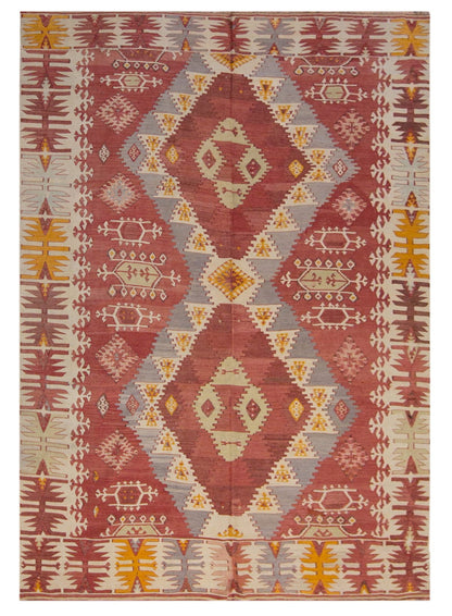 anatolian tribal, 192x277 cm kilim, 6x9 large kilim
