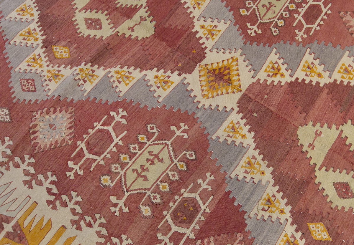 anatolian tribal, 192x277 cm kilim, 6x9 large kilim