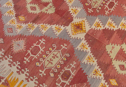 anatolian tribal, 192x277 cm kilim, 6x9 large kilim