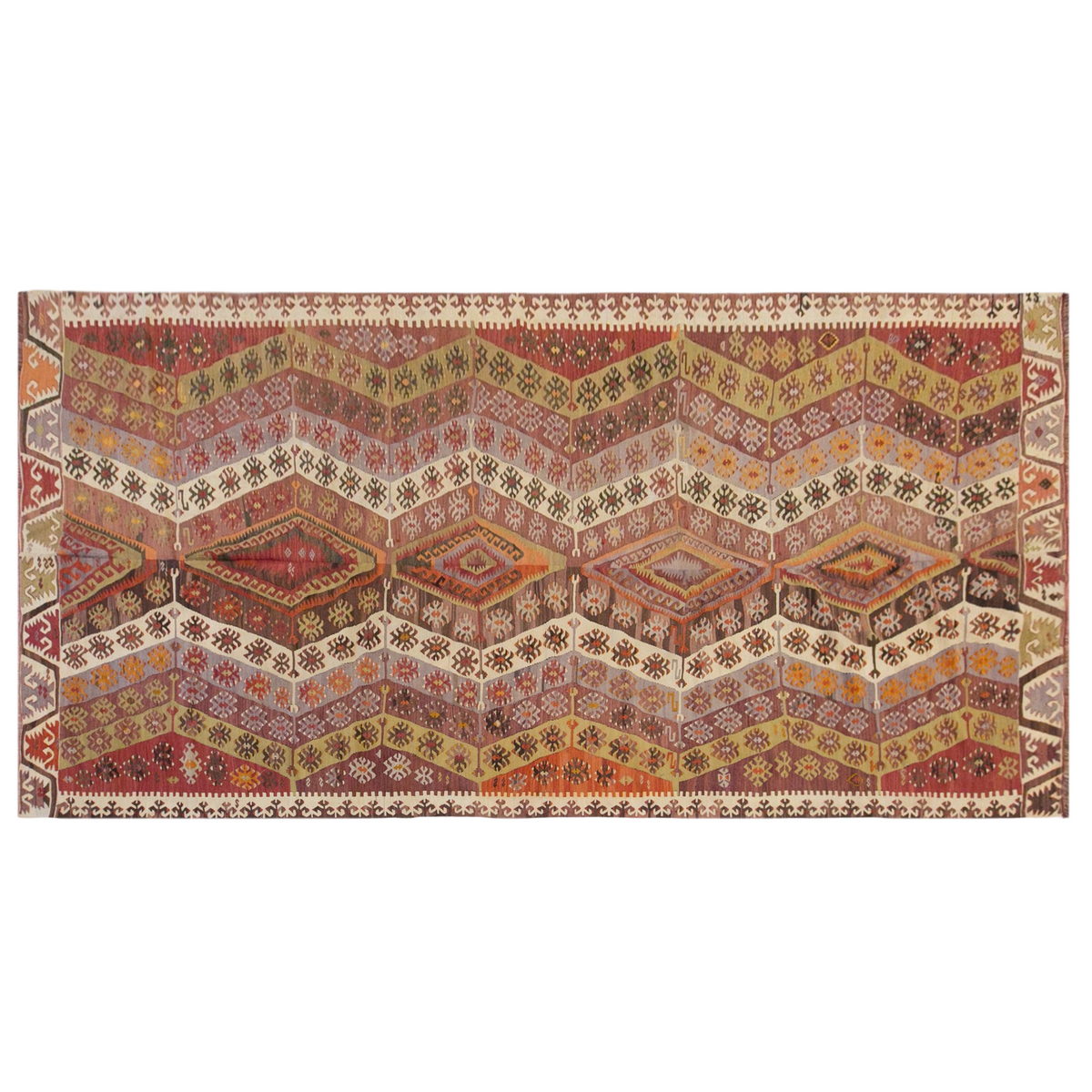 anatolian tribal, 197x412 cm, 6x14 oversized kilim