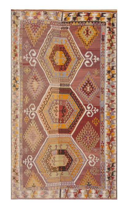 anatolian tribal, 210x405 cm, 7x13 oversized kilim