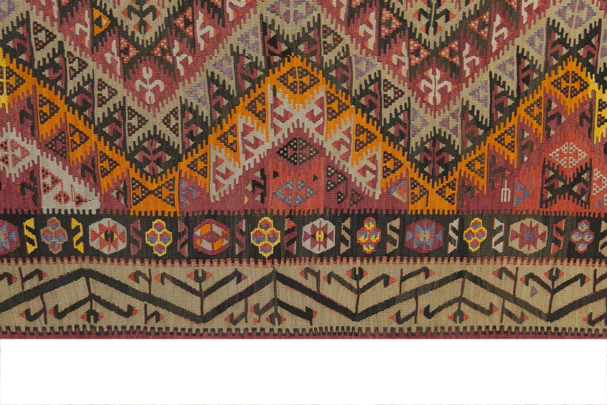 anatolian tribal, 214x367 cm, 7x12 oversized kilim