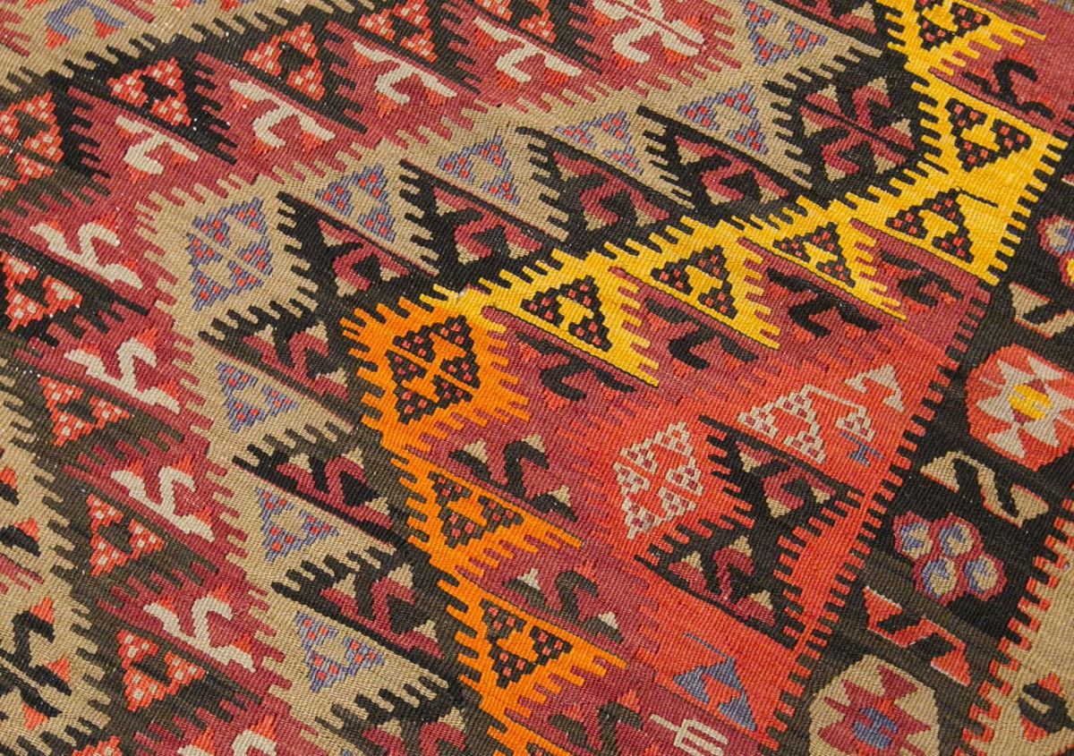 anatolian tribal, 214x367 cm, 7x12 oversized kilim