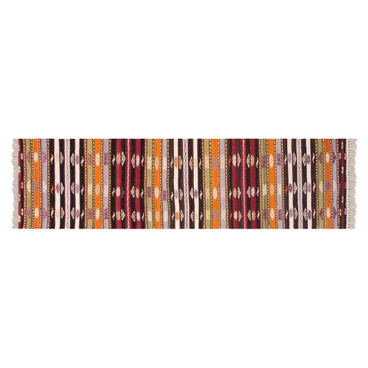 anatolian tribal kilim, 2.1 x 13.1 ft kilim, 65 x 400 cm