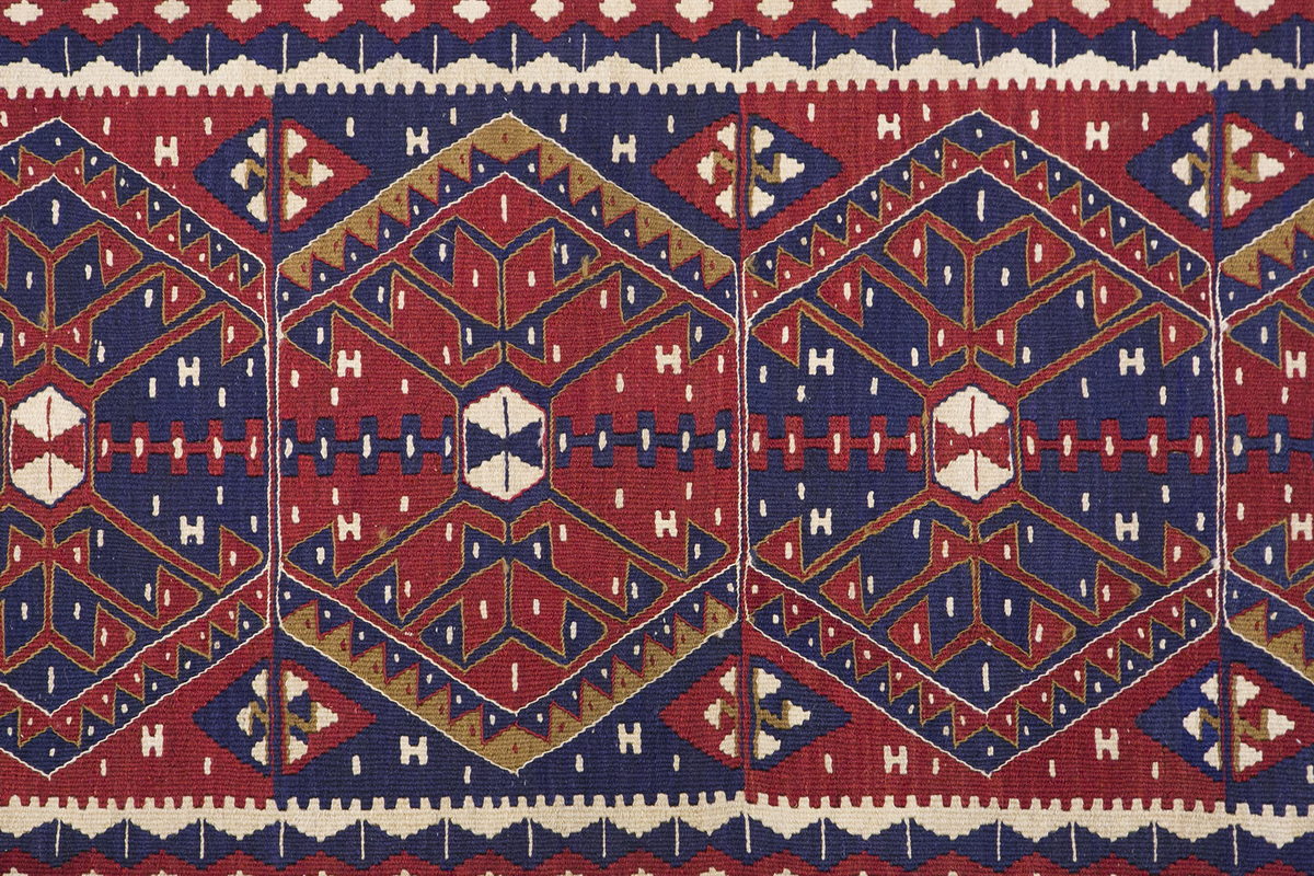 Anatolian tribal kilim, 2.11 x 7.9 ft kilim, 89 x 237 cm